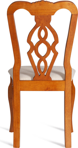 Изображение товара Набор стульев Tetchair Aphrodite 46x54x99 (2шт, дерево гевея/Espresso/ткань кремовая с рисунком А04)