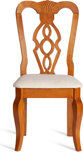 Изображение товара Набор стульев Tetchair Aphrodite 46x54x99 (2шт, дерево гевея/Espresso/ткань кремовая с рисунком А04)
