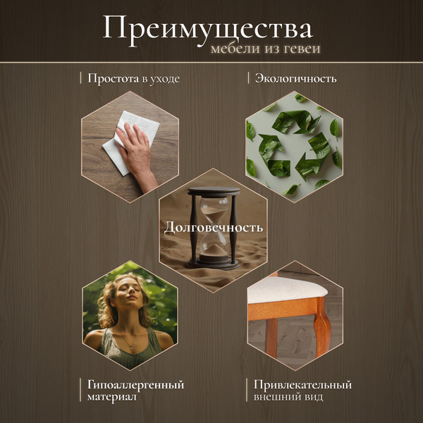 Изображение товара Набор стульев Tetchair Aphrodite 46x54x99 (2шт, дерево гевея/Espresso/ткань кремовая с рисунком А04)