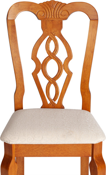 Изображение товара Набор стульев Tetchair Aphrodite 46x54x99 (2шт, дерево гевея/Espresso/ткань кремовая с рисунком А04)