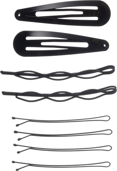 Изображение товара Набор заколок для волос Dewal Клик-клак и невидимки / CL3777 (8шт, черный)