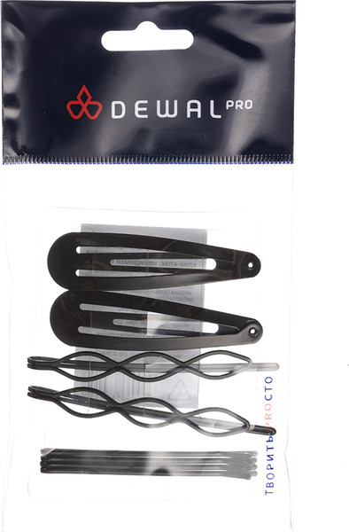 Изображение товара Набор заколок для волос Dewal Клик-клак и невидимки / CL3777 (8шт, коричневый)