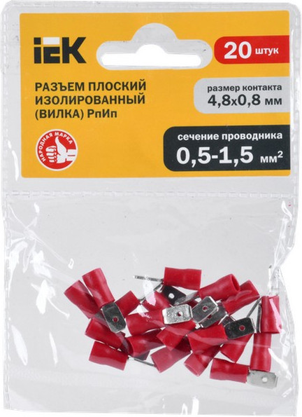 Изображение товара Разъем плоский IEK РпИп / URP10-4-D15-D17-4 (20шт)