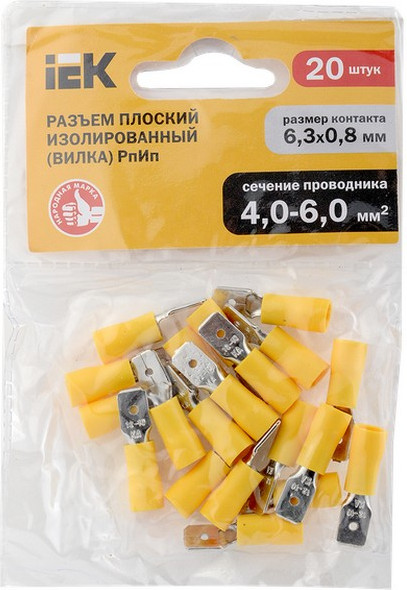 Изображение товара Разъем плоский IEK РпИп / URP10-4-006-D34-6 (20шт)