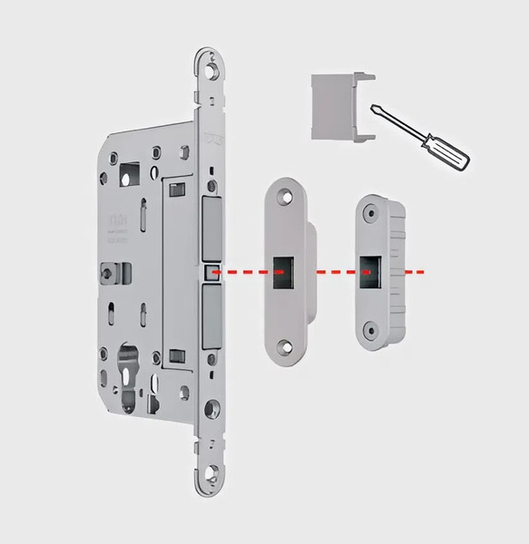 Изображение товара Замок врезной AGB Touch&Close / B06502.50.FM (белый)
