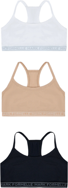 Изображение товара Комплект бюстье для девочек Mark Formelle 517707-3 (р.116-60, белый/обжаренный миндаль/черный)