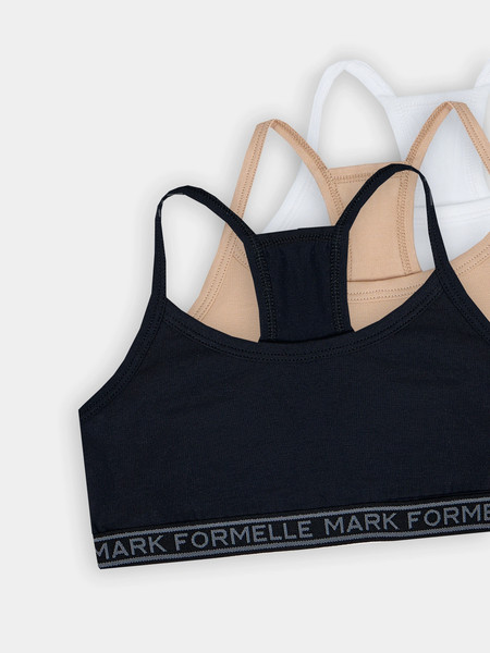 Изображение товара Комплект бюстье для девочек Mark Formelle 517707-3 (р.152-76, белый/обжаренный миндаль/черный)