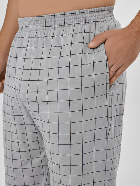 Изображение товара Комплект домашней одежды Mark Formelle 591039 (р.104-94-182/188, серый меланж 4306-А/черная клетка на сером)