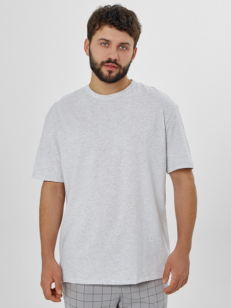 Изображение товара Комплект домашней одежды Mark Formelle 591039 (р.108-98-182/188, серый меланж 4306-А/черная клетка на сером)