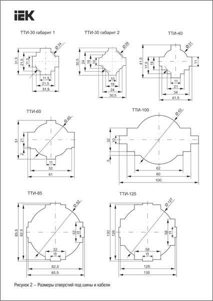 Изображение товара Трансформатор тока измерительный IEK ITT60-3-15-1500