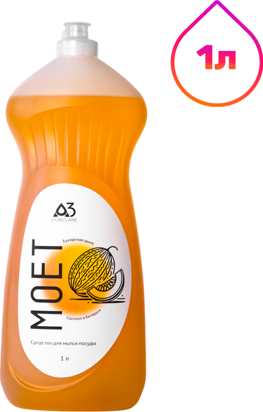 Изображение товара Средство для мытья посуды A3 HomeCare Моет Бухарская дыня (1л)