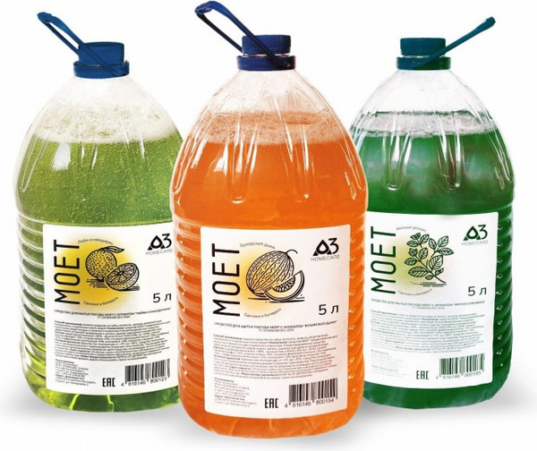 Изображение товара Средство для мытья посуды A3 HomeCare Моет Бухарская дыня (5л)