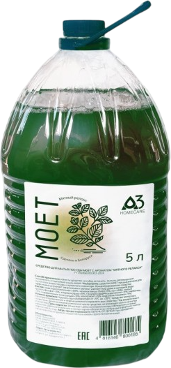 Изображение товара Средство для мытья посуды A3 HomeCare Моет Мятный релакс (5л)