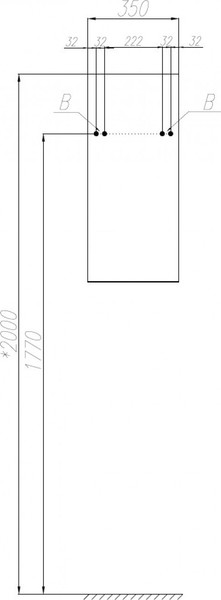 Изображение товара Шкаф-полупенал для ванной Акватон Амели (1A268403AEE20)