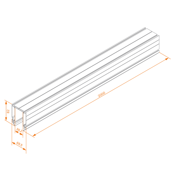 Изображение товара Профиль для светодиодной ленты Wolta WAP-WML-TR2/01B