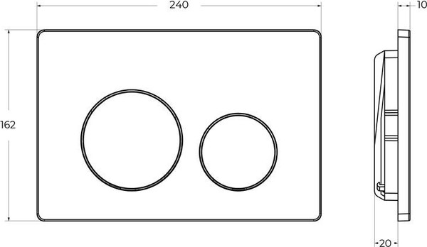 Изображение товара Кнопка для инсталляции BelBagno BB-03C-GM