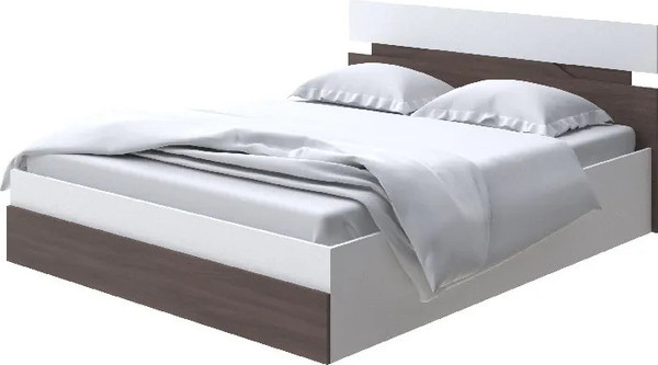 Изображение товара Полуторная кровать Proson Milton с ПМ 120x190 (белый/ясень шимо темный)
