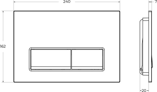 Изображение товара Кнопка для инсталляции BelBagno BB-15R-GM