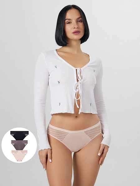 Изображение товара Комплект женских трусов Mark Formelle 412474-3 (р.102, розовый фарфор-1)