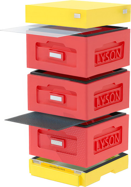 Изображение товара Улей Lyson Рута На 10 Рамок / WR3RDY (красный/желтый)