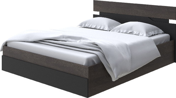 Изображение товара Двуспальная кровать Proson Milton с ПМ 180x200 (дуб кантербери/черный)