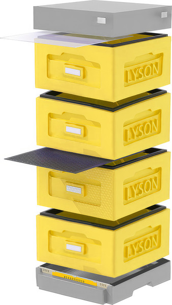 Изображение товара Улей Lyson Рута На 10 Рамок / WR4YG (желтый/серый)