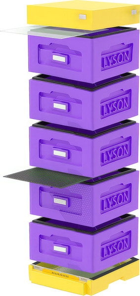 Изображение товара Улей Lyson Рута На 10 Рамок / WR5PUY (фиолетовый/желтый)