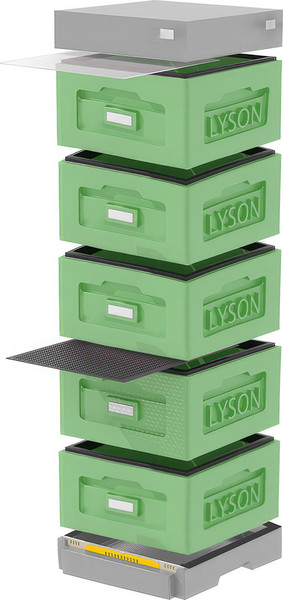 Изображение товара Улей Lyson Рута На 10 Рамок / WR5GG (зеленый/серый)