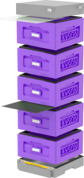 Изображение товара Улей Lyson Рута На 10 Рамок / WR5PUG (фиолетовый/серый)