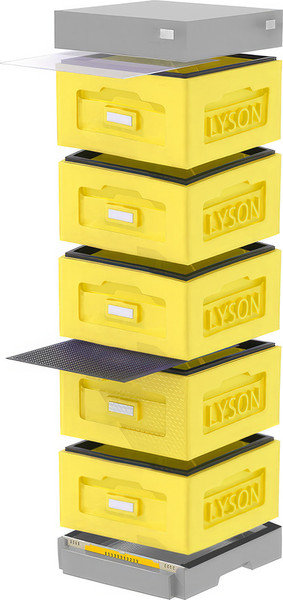 Изображение товара Улей Lyson Рута На 10 Рамок / WR5YG (желтый/серый)