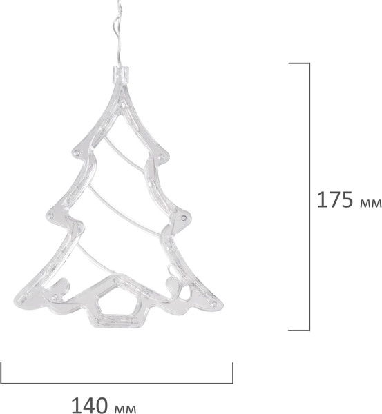 Изображение товара Светодиодная бахрома Золотая сказка Фигурки / 591361 (3х1м, теплый белый)