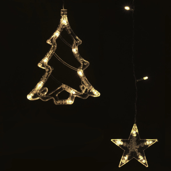 Изображение товара Светодиодная бахрома Золотая сказка Фигурки / 591361 (3х1м, теплый белый)