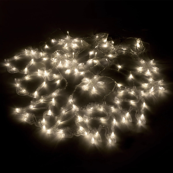 Изображение товара Светодиодная бахрома Золотая сказка Фигурки / 591361 (3х1м, теплый белый)