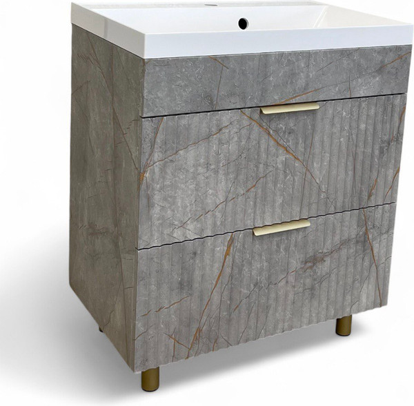Изображение товара Тумба под умывальник Garda Onda 94_600 / 09.94.600.PVC (золотой мрамор)