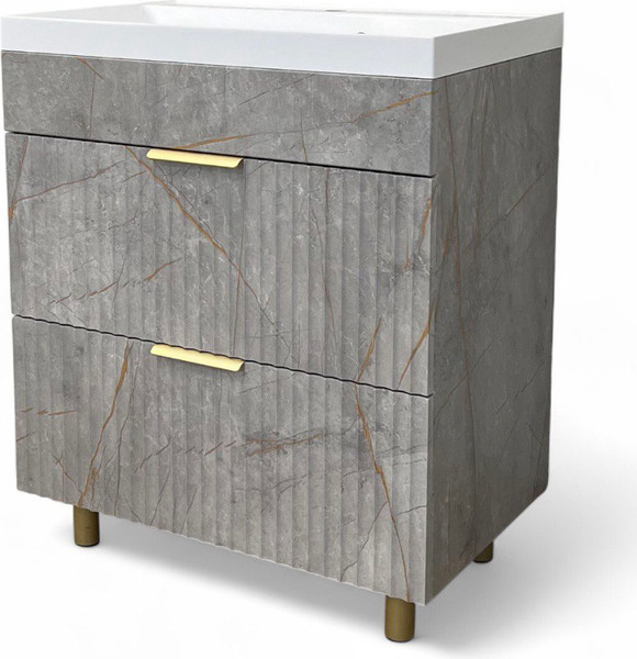 Изображение товара Тумба под умывальник Garda Onda 94_600 / 09.94.600.PVC (золотой мрамор)