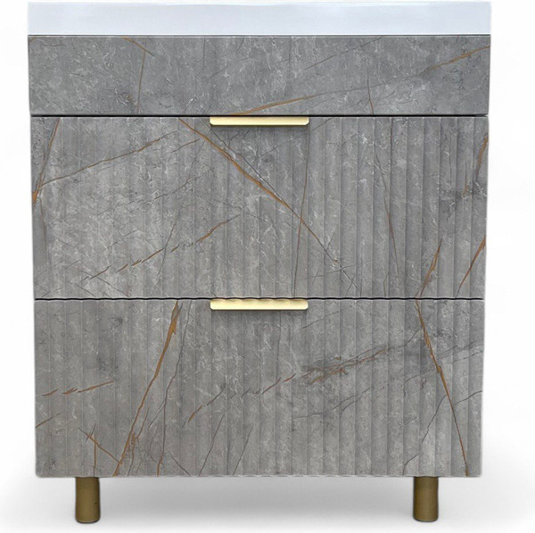 Изображение товара Тумба под умывальник Garda Onda 94_600 / 09.94.600.PVC (золотой мрамор)