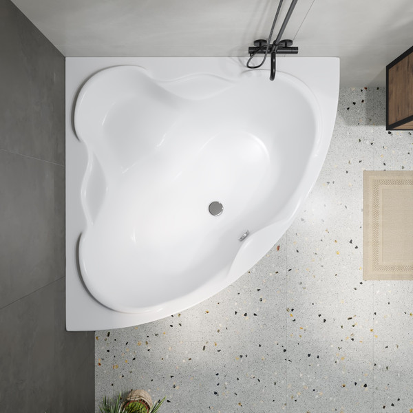 Изображение товара Ванна акриловая Lauter Riviera 150x150 / 21050150 (с ножками, лицевым экраном и сифоном 21Y32000 хром)