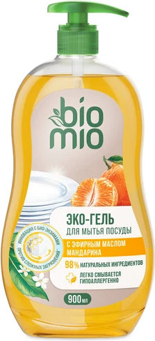 Средство для мытья посуды BioMio Мандарин (900мл) — фото 3
