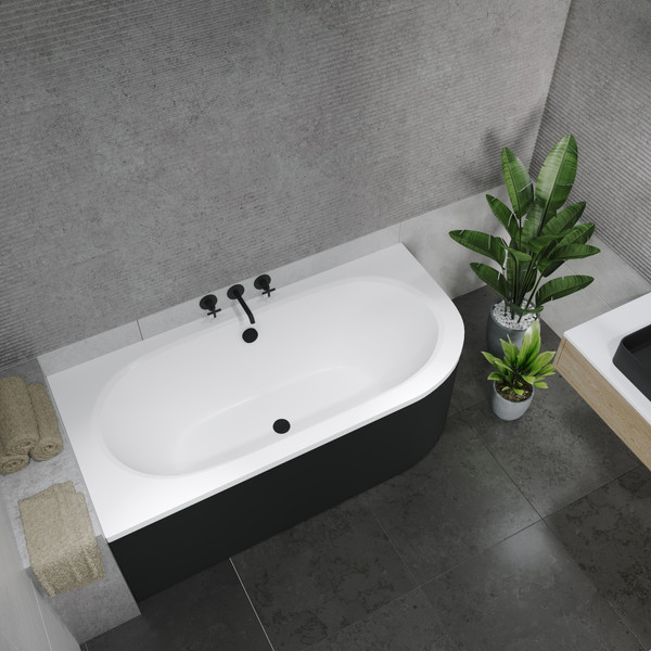 Изображение товара Ванна акриловая Lauter Bliss 150 L / 21201051L (с ножками и сифоном 21Y11022 белый)