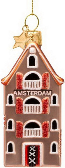 Изображение товара Елочная игрушка Vondels Амстердамский домик / 2250999090010 (золотой)
