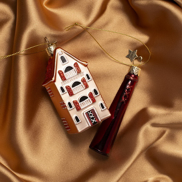 Изображение товара Елочная игрушка Vondels Амстердамский домик / 2250999090010 (золотой)