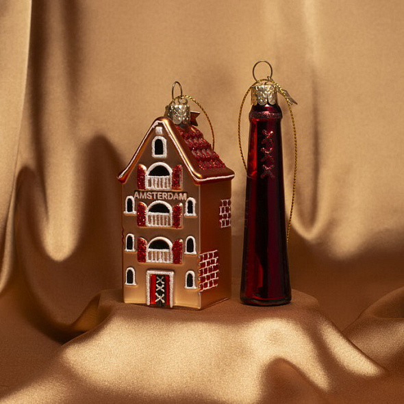 Изображение товара Елочная игрушка Vondels Амстердамский домик / 2250999090010 (золотой)