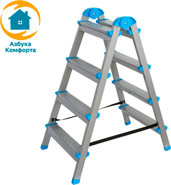 Изображение товара Лестница-стремянка Азбука Комфорта B4 TwoSide Pro / LDTH-02.04