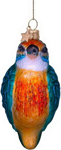 Изображение товара Елочная игрушка Vondels Зимородок / 1232300100015 (синий/оранжевый)