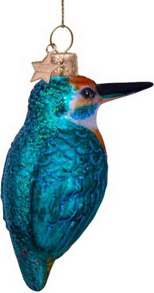 Изображение товара Елочная игрушка Vondels Зимородок / 1232300100015 (синий/оранжевый)