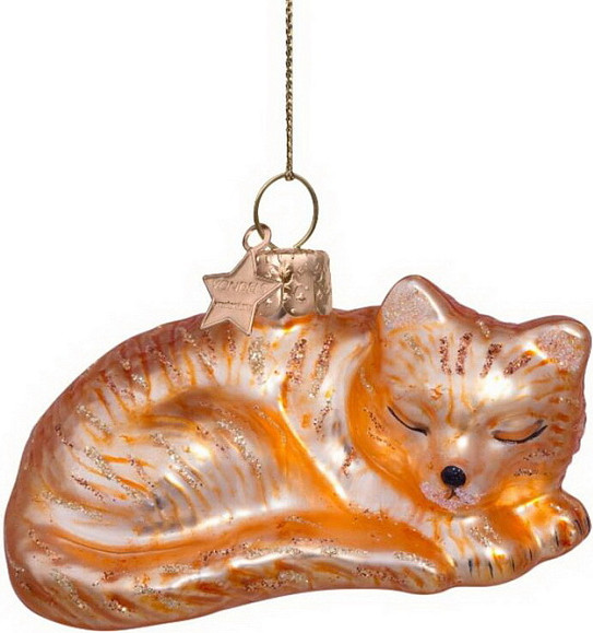 Изображение товара Елочная игрушка Vondels Котик спящий / 3237000035016
