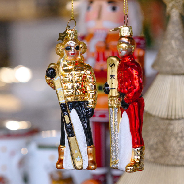 Изображение товара Елочная игрушка Vondels Лыжник / 3232250125043 (красный)