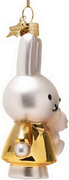 Изображение товара Елочная игрушка Vondels Миффи в золотом платье с игрушкой / 4250101111310
