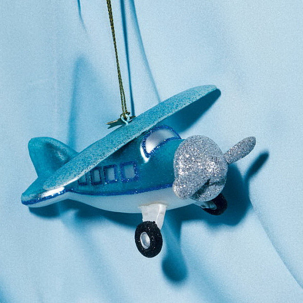Изображение товара Елочная игрушка Vondels Самолетик / 1207000999535 (синий)