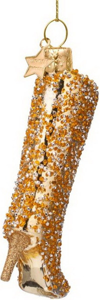 Изображение товара Елочная игрушка Vondels Сапог с бриллиантами / 2250101105014 (золотой)